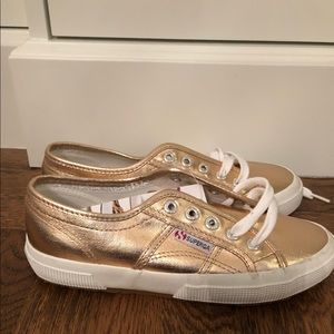 Superga Rose Gold Sneakers Size 6.5